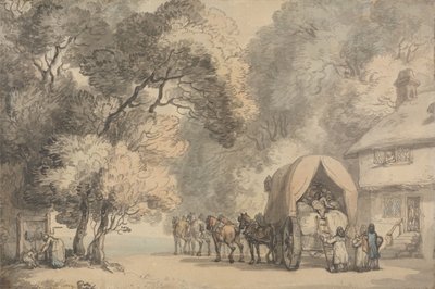 Een transportwagen door Thomas Rowlandson